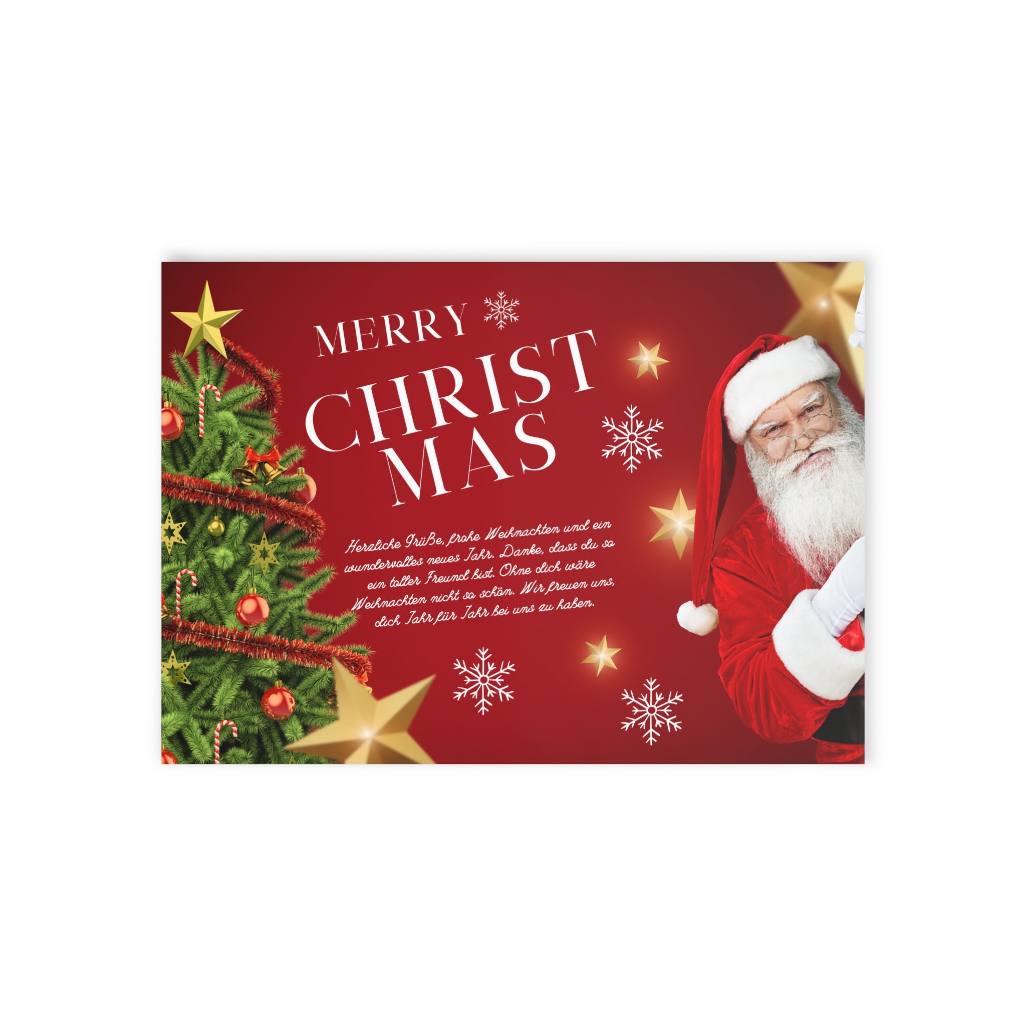 Festliche Weihnachtskarten, Weihnachtsgrüße, Zweiseitiger Druck
