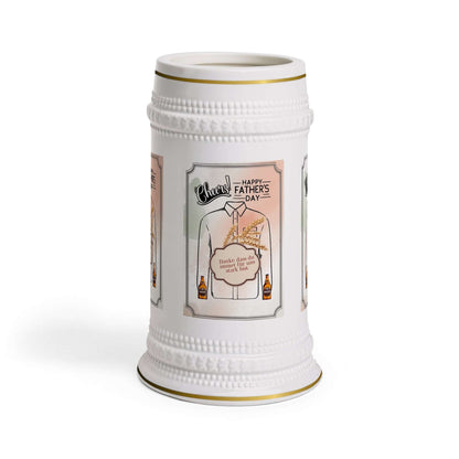 Bierkrug zum Vatertag – Prost! Ein Bierkrug, der nicht nur praktisch ist, sondern auch eine fröhliche Botschaft vermittelt. Mit dem Spruch „Prost!“ und dem Bezug zum Vatertag wird er zum perfekten Geschenk für Väter, die gerne ein kühles Bier genießen.  D