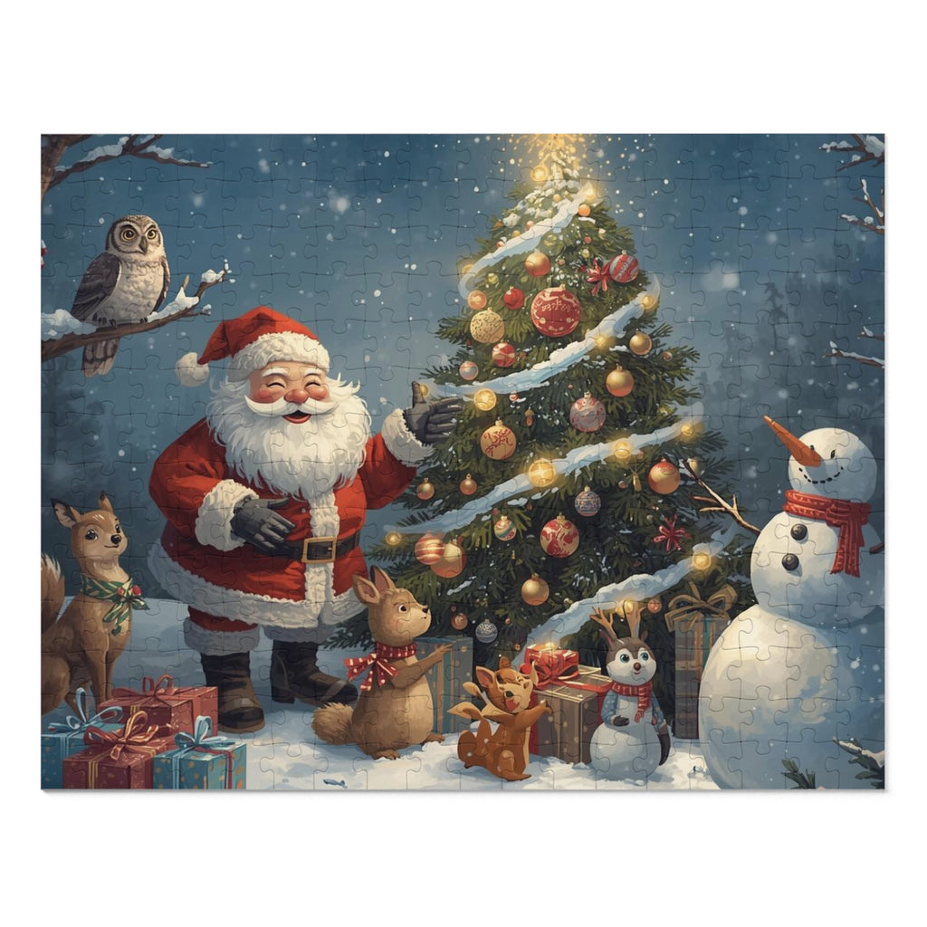 Festliches Weihnachtspuzzle mit Dose