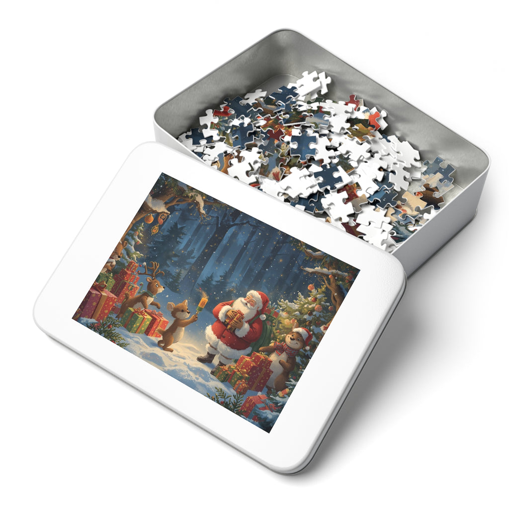 Festliches Weihnachtspuzzle, Familienaktivität für die Feiertage