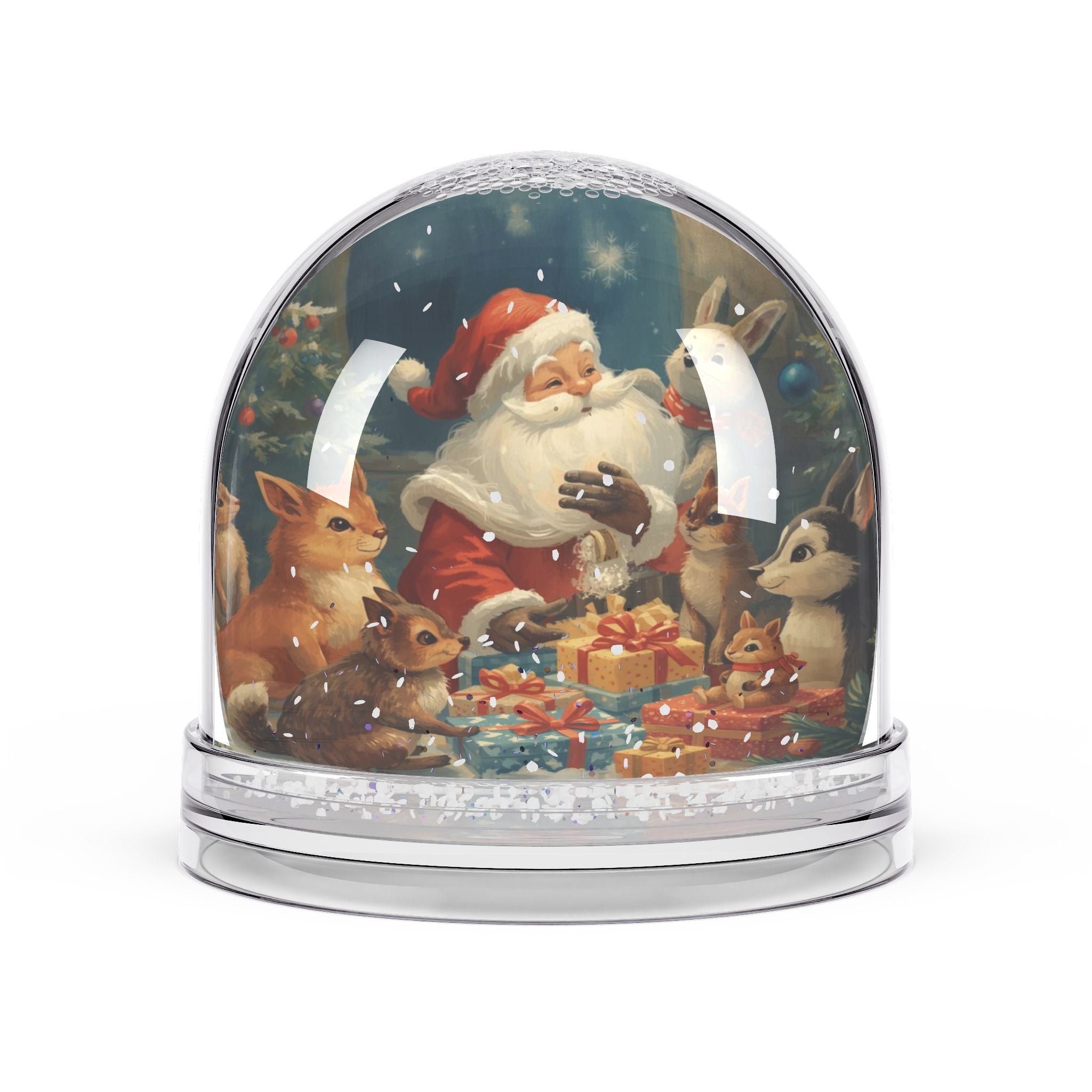 Vintage Weihnachts-Schneekugel, Weihnachtsdekoration