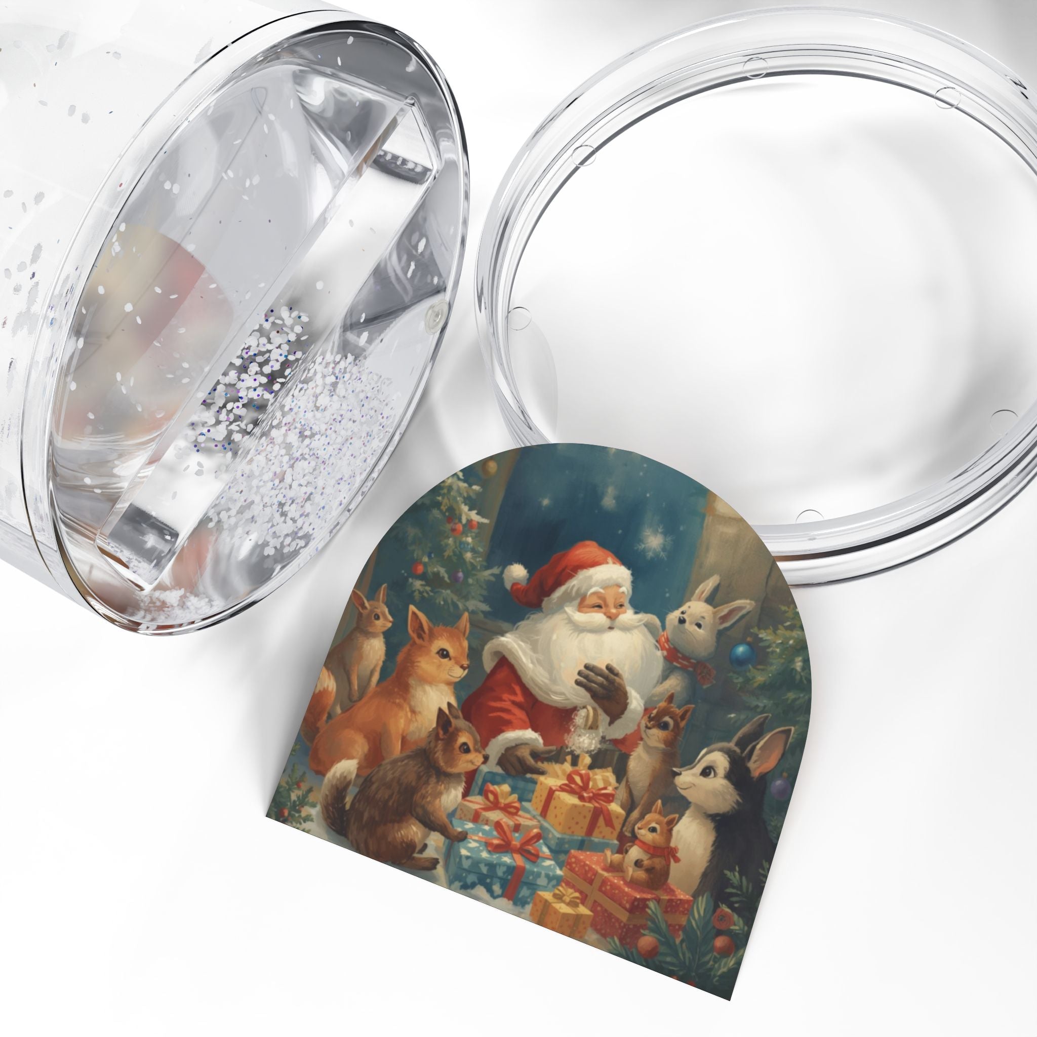 Vintage Weihnachts-Schneekugel, Weihnachtsdekoration