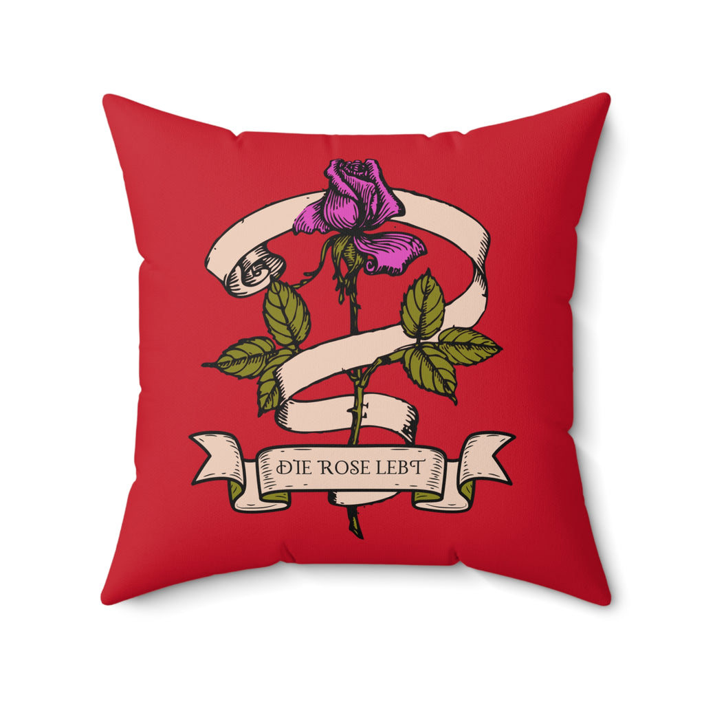 Vintage-inspiriertes Blumenkissen Wohndekor, gemütliches Wohnzimmer rot