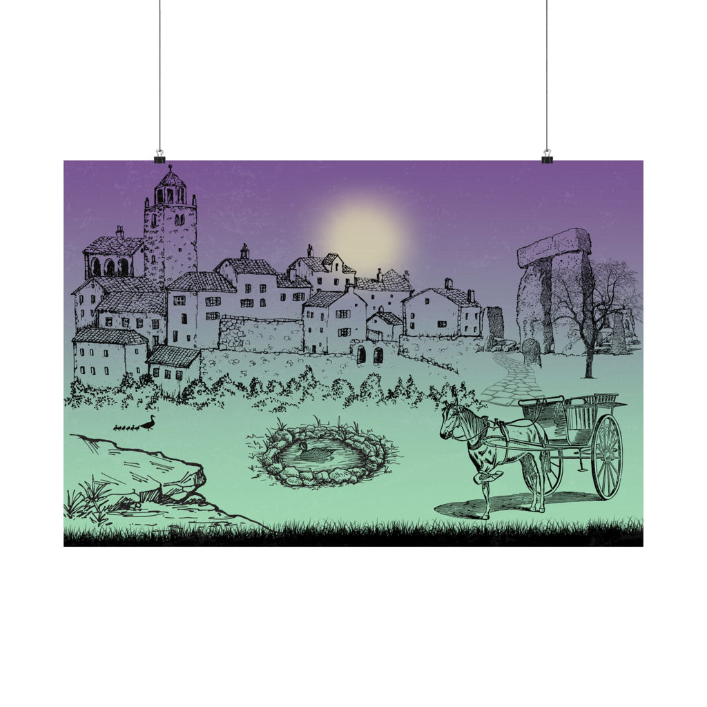Schatten Satin-Poster, einzigartige Wandkunst für die Inneneinrichtung