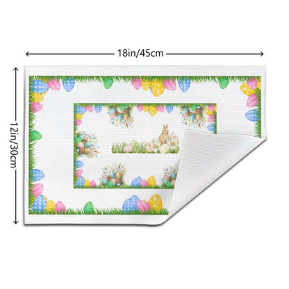 Tischset aus gewebtem PVC, 18x12 Zoll, einseitiges Design, hitzebeständig bis 80 °C, kratzfest, Ostermotiv, Details für Tischset aus gewebtem PVC ansehen