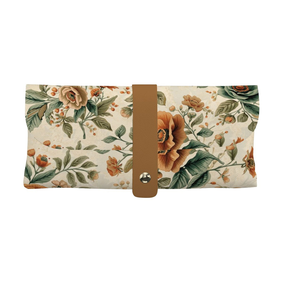 Blumenmuster Brillenetui aus PU-Leder mit UV-Druck und dickem Nylonfutter, ideal für Brillenaufbewahrung in elegantem Design.
