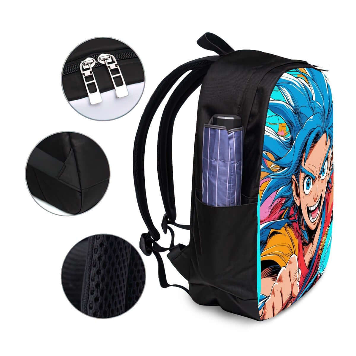 Oxford Reise-Laptop-Rucksack mit USB-Anschluss, animiertes Design, ergonomisch verstärkte Gurte, schrumpffest, ideal für Reisen