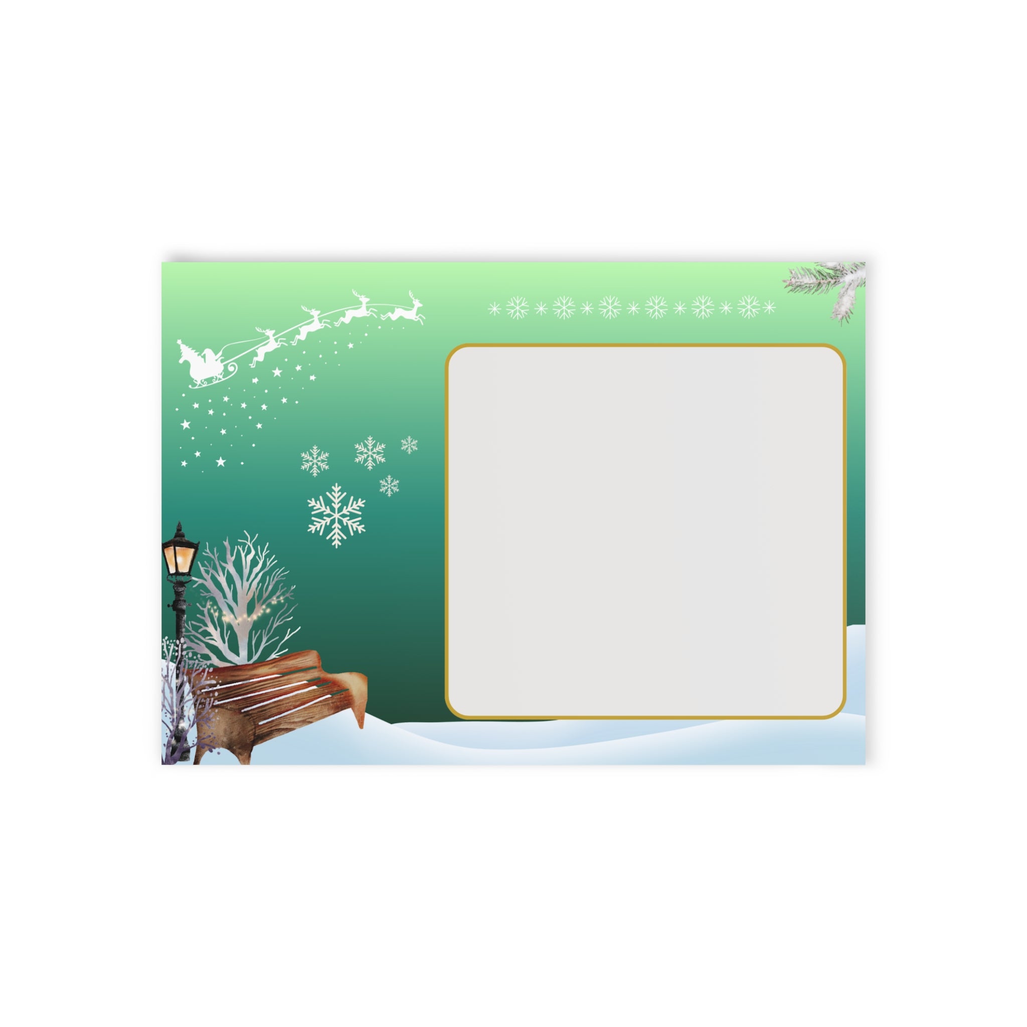 Vintage-Weihnachtskarten mit festlichem Design, mit einem coolen Spruch Rückseite