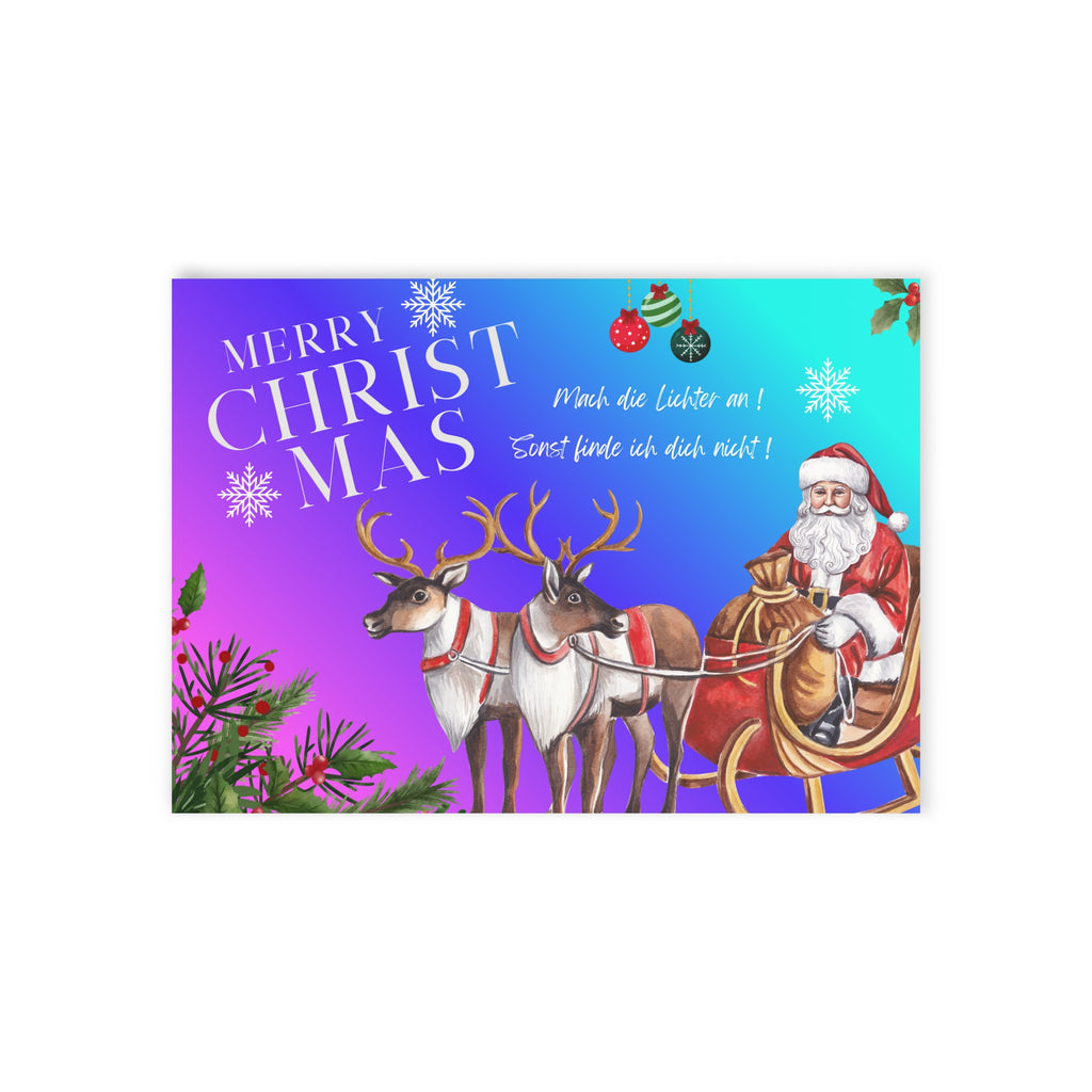 Festliche Weihnachtskarten, Frohe Weihnachtskarten, beidseitig bedruckt  mit ein Spruch