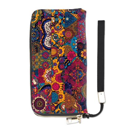 Bunte Clutch-Geldbörse für Damen mit UV-Druck aus hochwertigem PU, 4,1"x7,9" mit großer Kapazität und mehreren Kartenschlitzen.