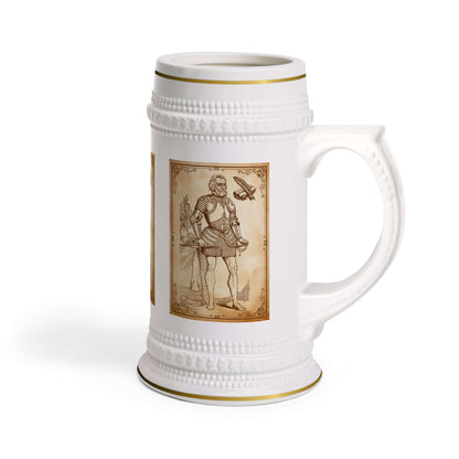 Bierkrug — Mittelalterliches Design Ein Bierkrug, der die Atmosphäre vergangener Zeiten zurückbringt. Mit seinem mittelalterlichen Design wird er zum besonderen Highlight für Liebhaber von Geschichte und Tradition:  Design: Inspiriert von mittelalterliche