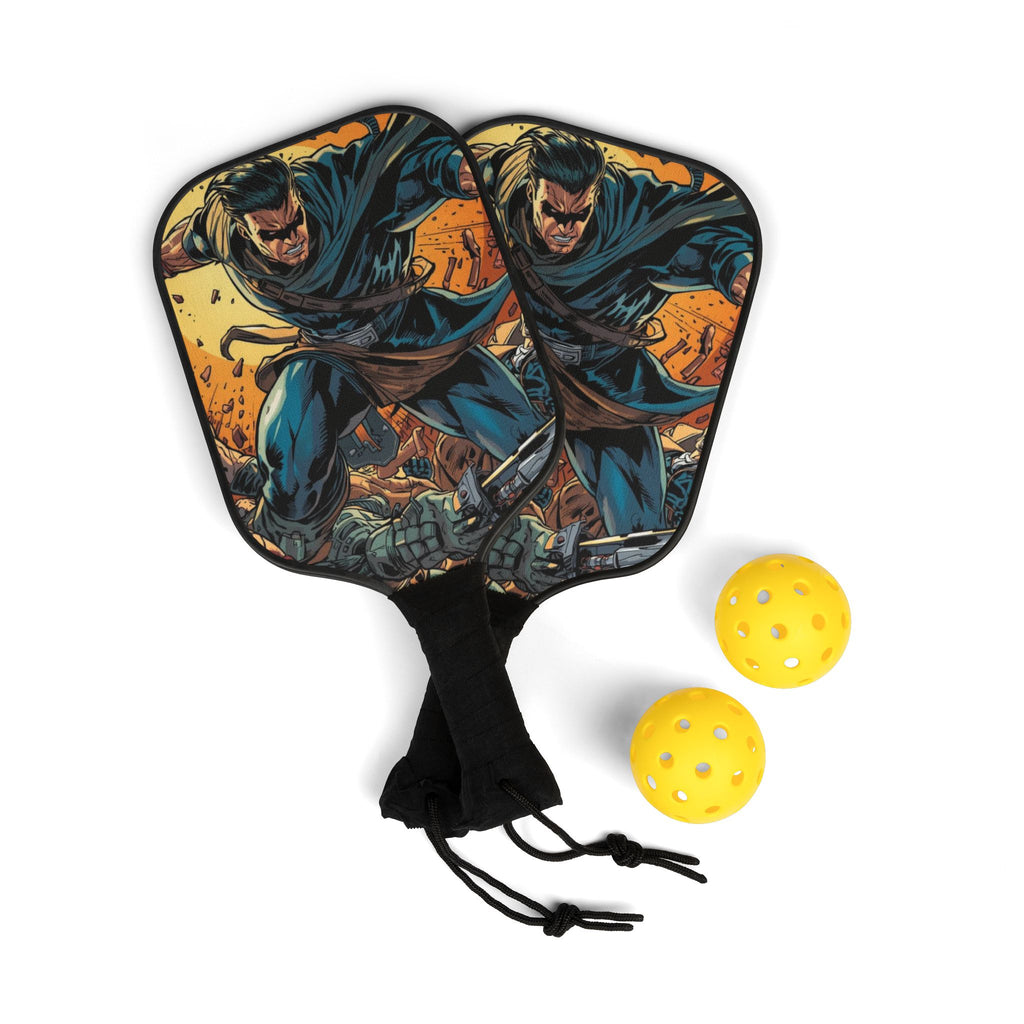 Lebendiges Pickleball-Schläger-Set, lustige Sportausrüstung zwei mit Bälle