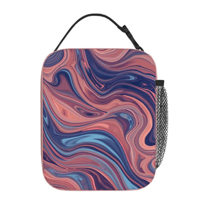 Lunchtasche mit ein schönes Design aus Oxford-Stoff, tragbare Reise-Kosmetiktasche mit PEVA-Beschichtung, einseitiger Druck, 8x4x10".