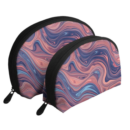 Aufbewahrungsbeutel-Set aus Polyester mit großem und kleinem Beutel, abstraktes Design, Reißverschluss, Details für Aufbewahrungsbeutel-Set ansehen