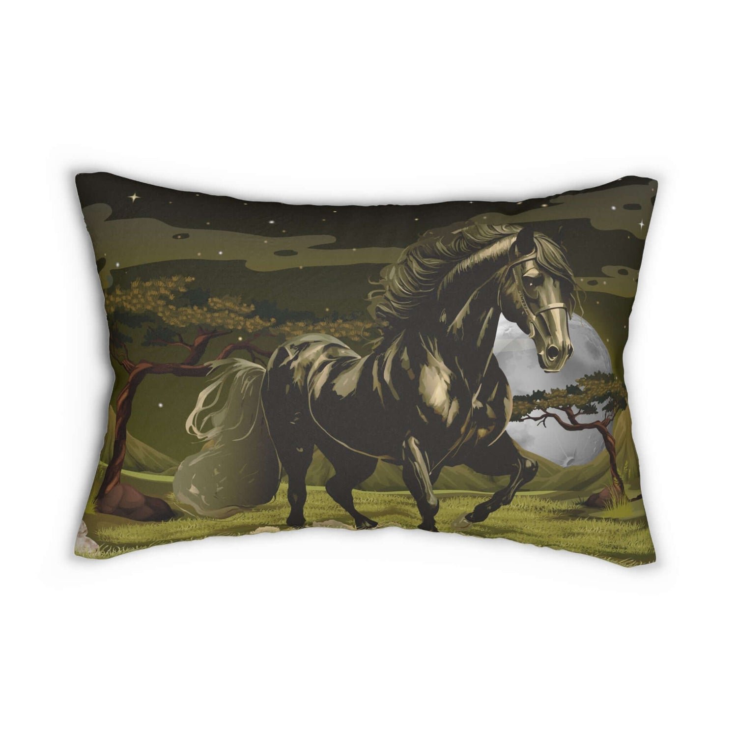 Details für Lendenkissen Schwarzer Hengst Motiv