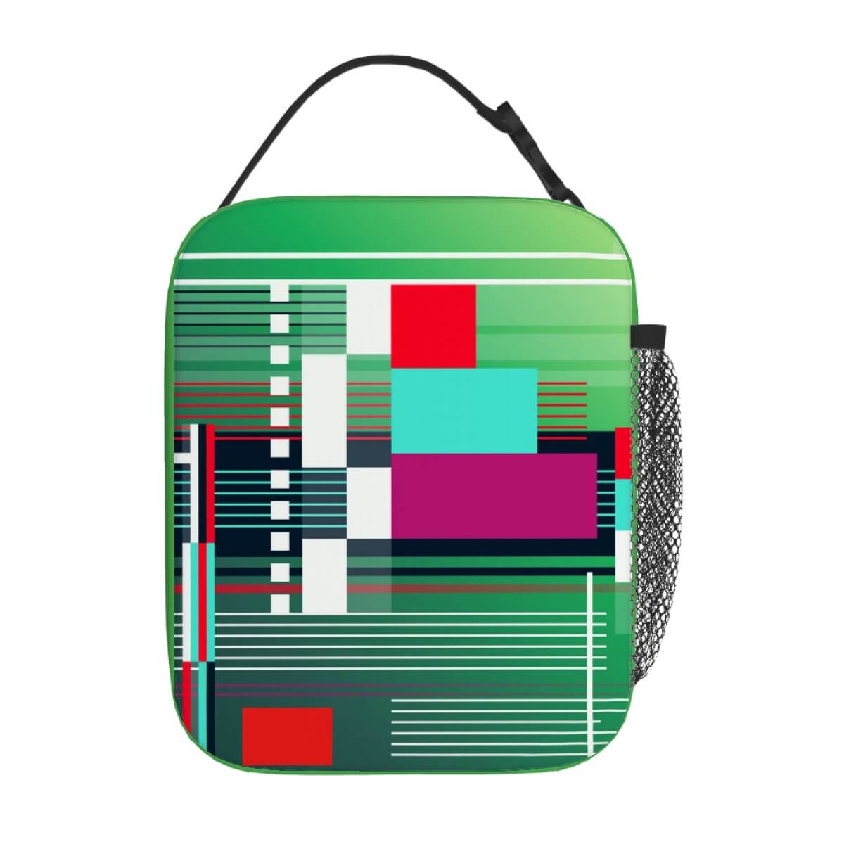 Lunchtasche mit ein schönes Design, tragbare Reise-Kosmetiktasche in Oxford-Stoff mit modernem Print, sublimationsbedruckt, 8"x4"x10"