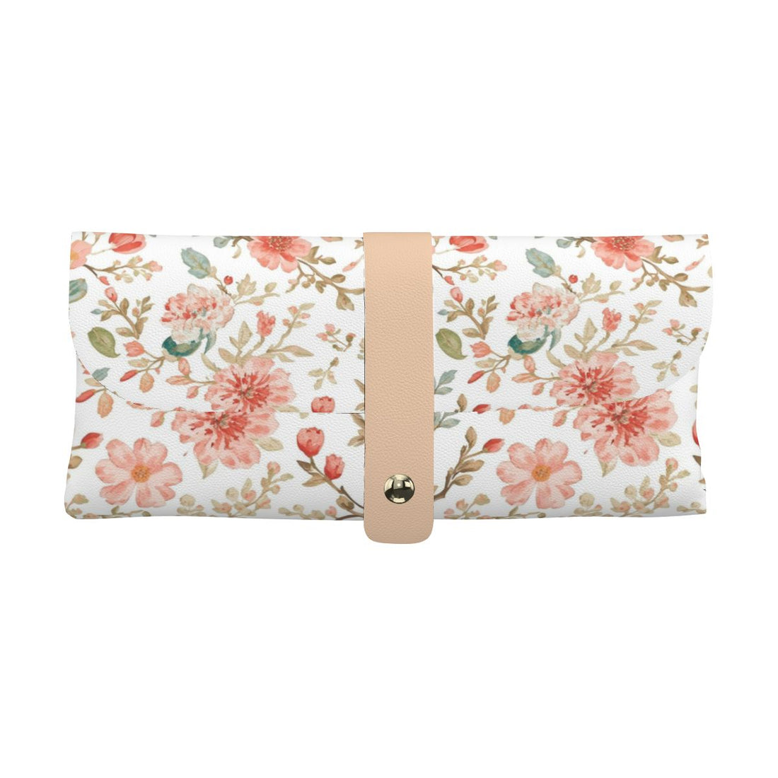 Blumenmuster Brillenetui aus PU-Leder mit UV-Druck, 6,7x3,5 Zoll, elegantes Design für saubere und kratzfreie Aufbewahrung von Brillen