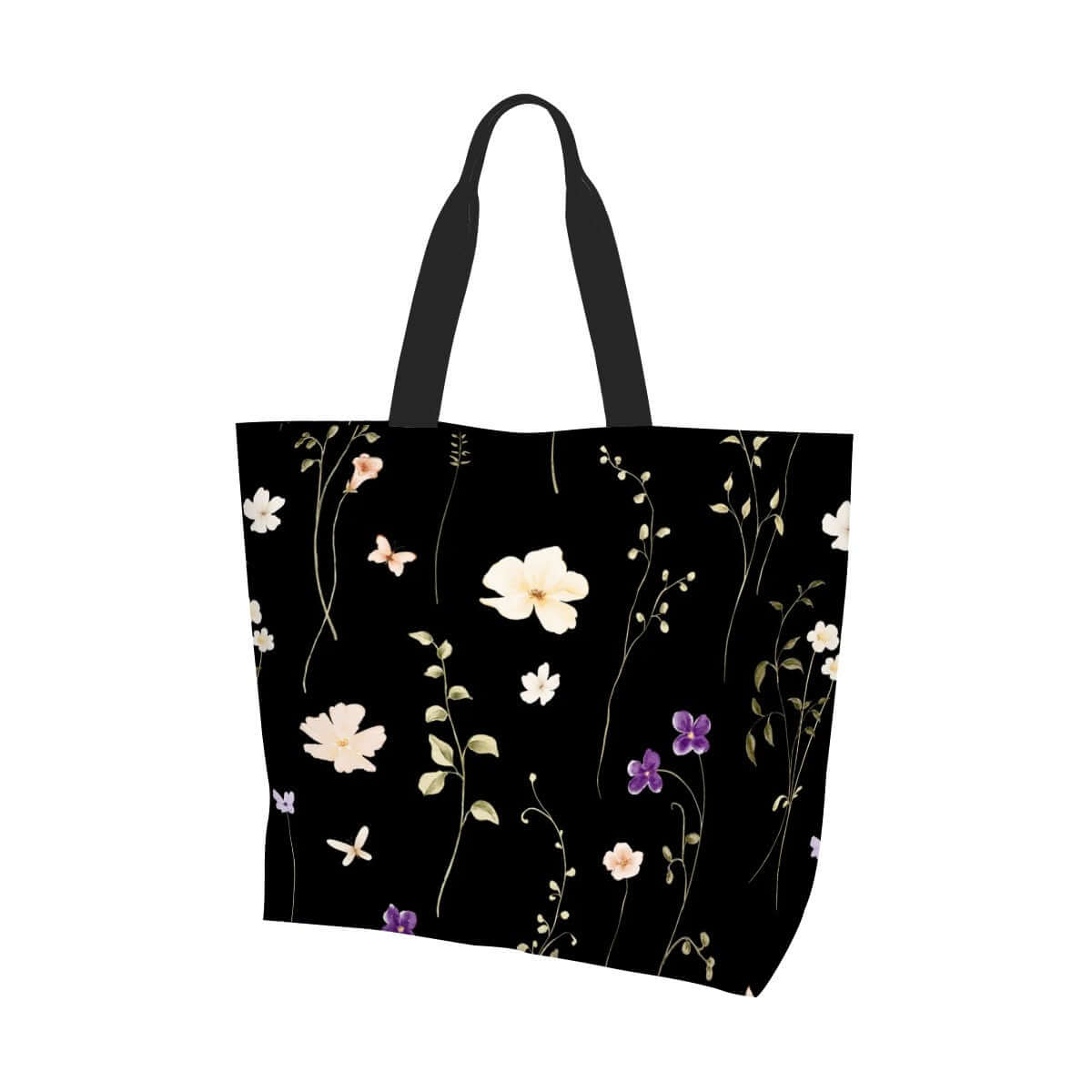 Große Schultertasche für Damen mit floralem Muster, aus 100% Polyester, Größe 19,7"x15,7"x5,9"