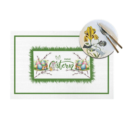 Tischset aus gewebtem PVC mit Oster-Design, kratzfest, hitzebeständig; Details für Tischset aus gewebtem PVC ansehen.