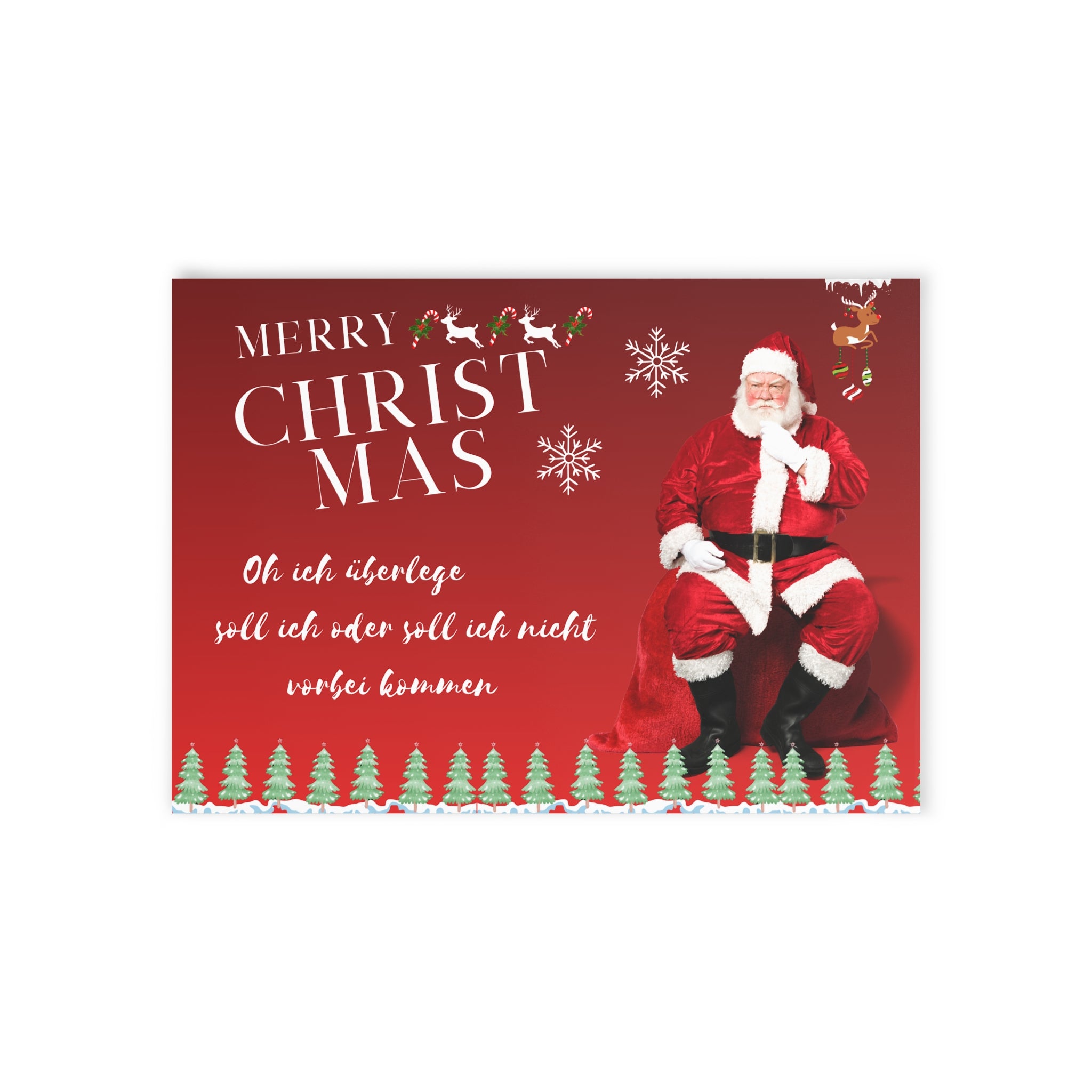 Festliche Weihnachtskarten - Frohe Weihnachten-Design mit ein Vers