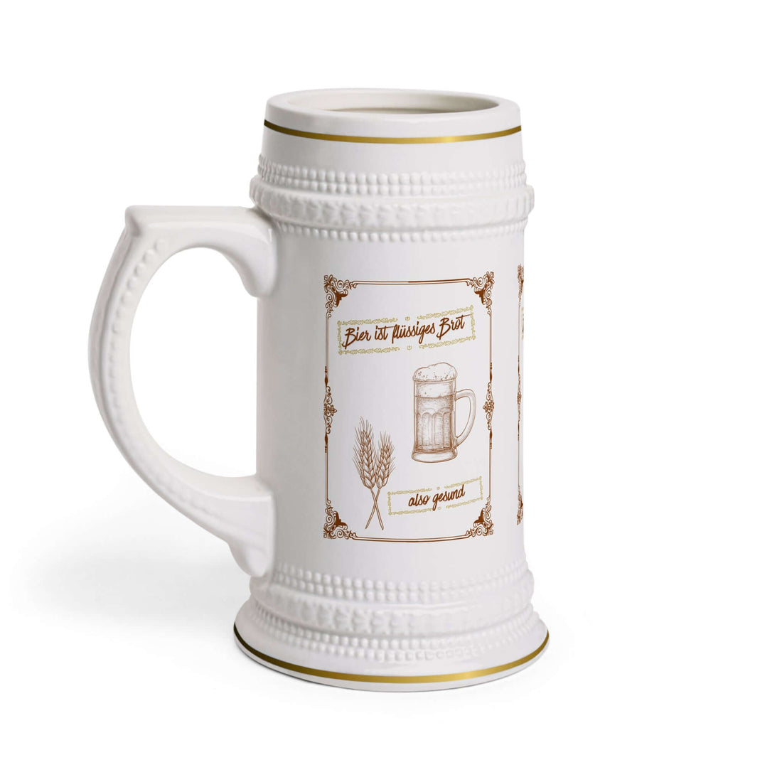 Beer Stein Bierkrug – mit Design Ein Bierkrug ist nicht nur ein Trinkgefäß, sondern ein Stück Lebensgefühl. Mit einem besonderen Design wird er zum Highlight jeder Runde:  Material: Hochwertige Keramik oder Glas, robust und langlebig.  Design: Vintage-Mot