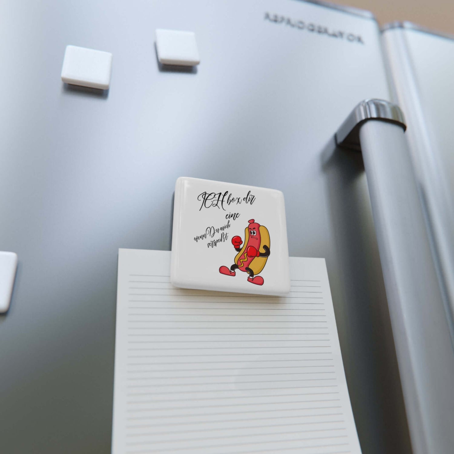 Details für Quadratischer Porzellanmagnet 