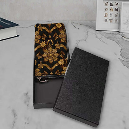 Clutch-Geldbörse für Damen aus hochwertigem PU mit floralem Muster, 4.1"x7.9" Größe, doppelseitiger UV-Druck, große Kapazität.