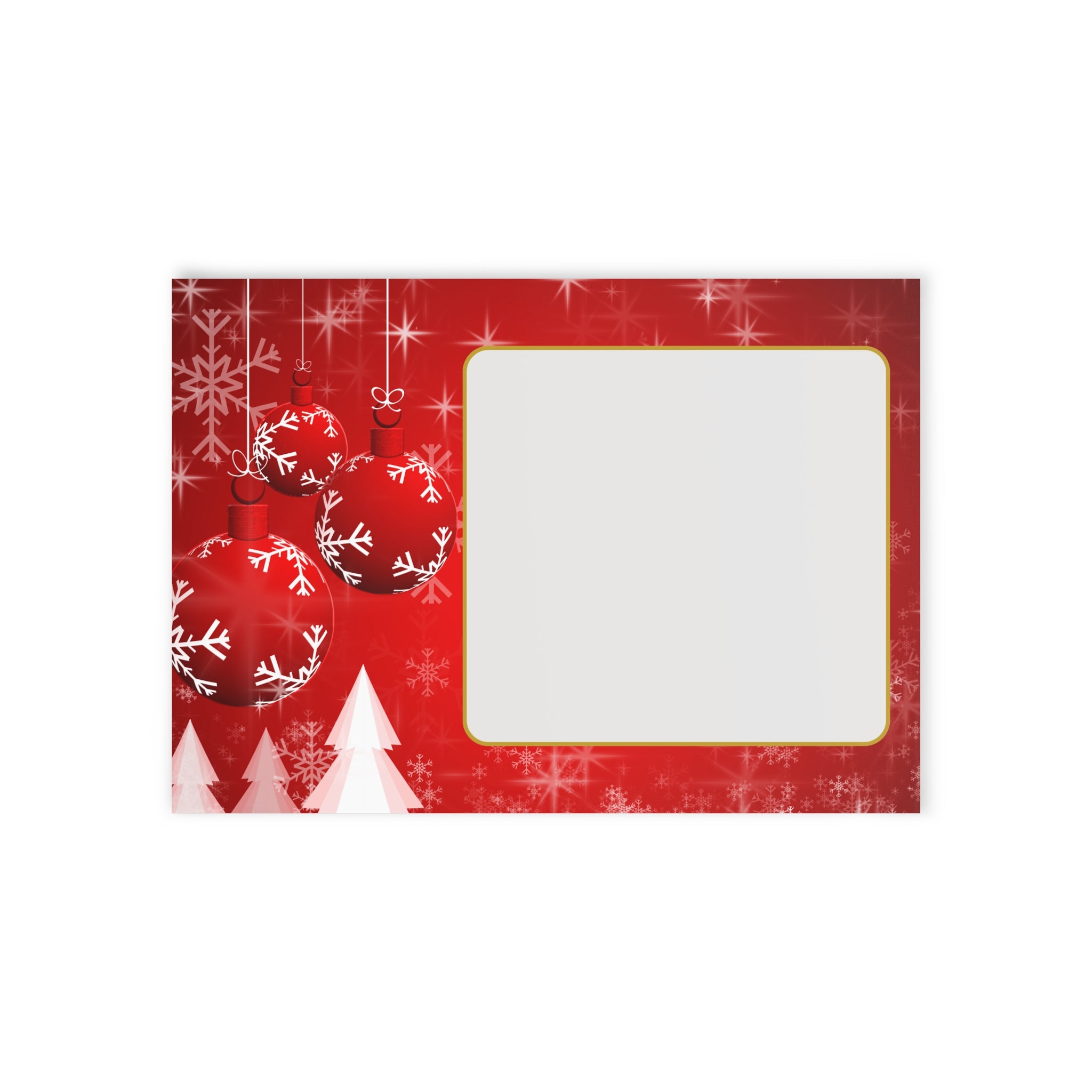 Festliche Weihnachtskarten, zweiseitige Weihnachtsgrußkarten Rückseite