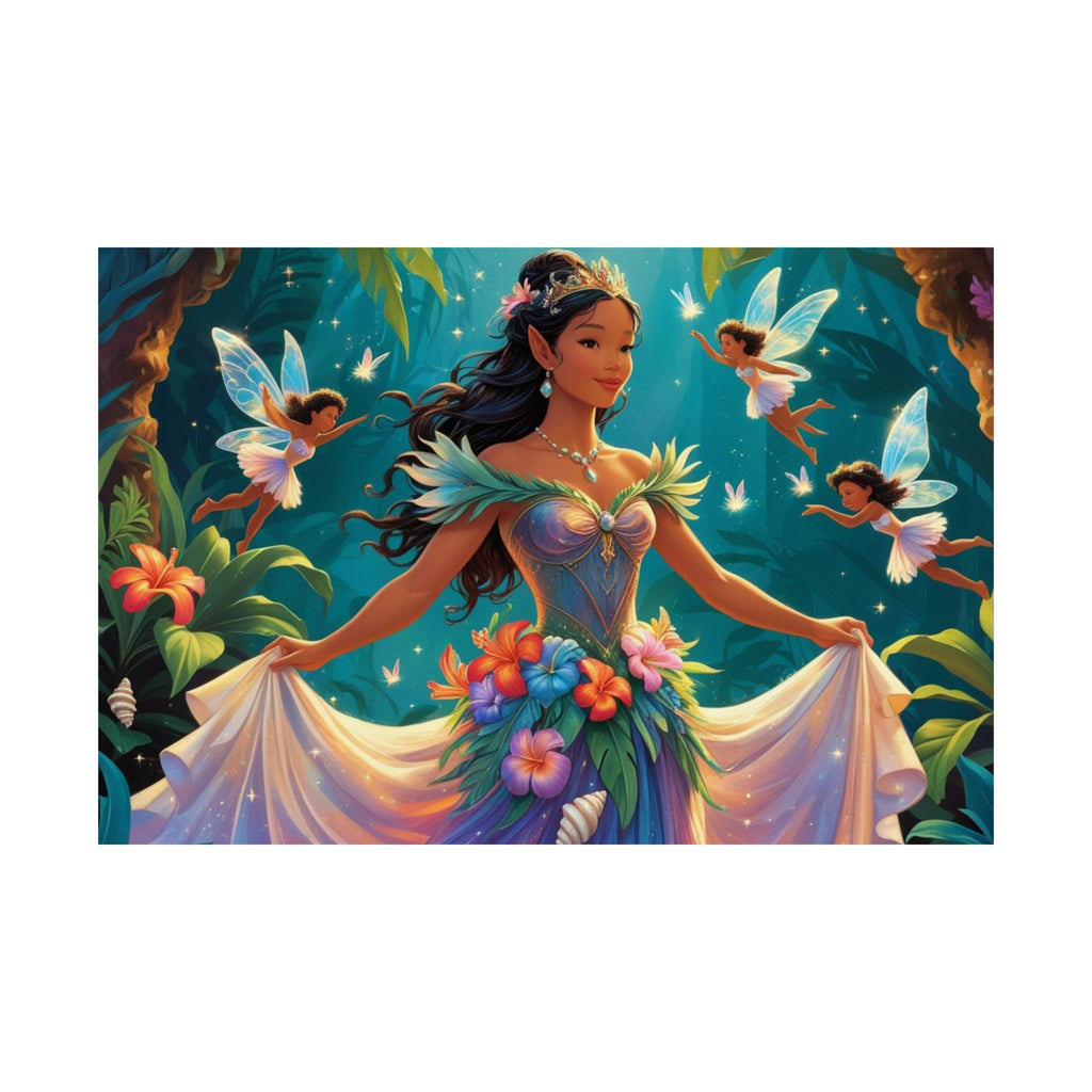 Zauberhafter Feen-Wandkunstdruck, Verträumtes Wohndekor Fantasy Design