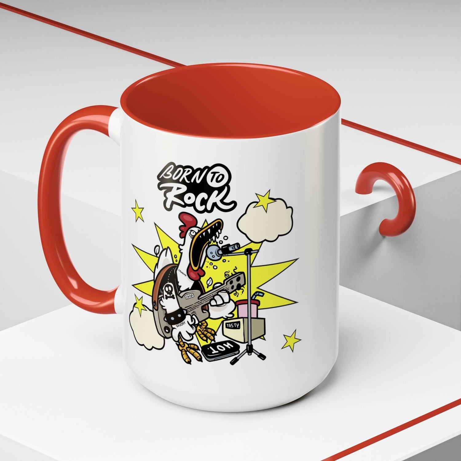 Details für Kaffeetasse - mit Gitarren Cartoon Akzent 