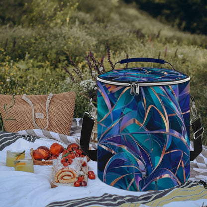 Camping-Kühltasche - Tragbar, isoliert und wasserdicht, ideal für Picknicks im Freien, Polyester, 11,8&