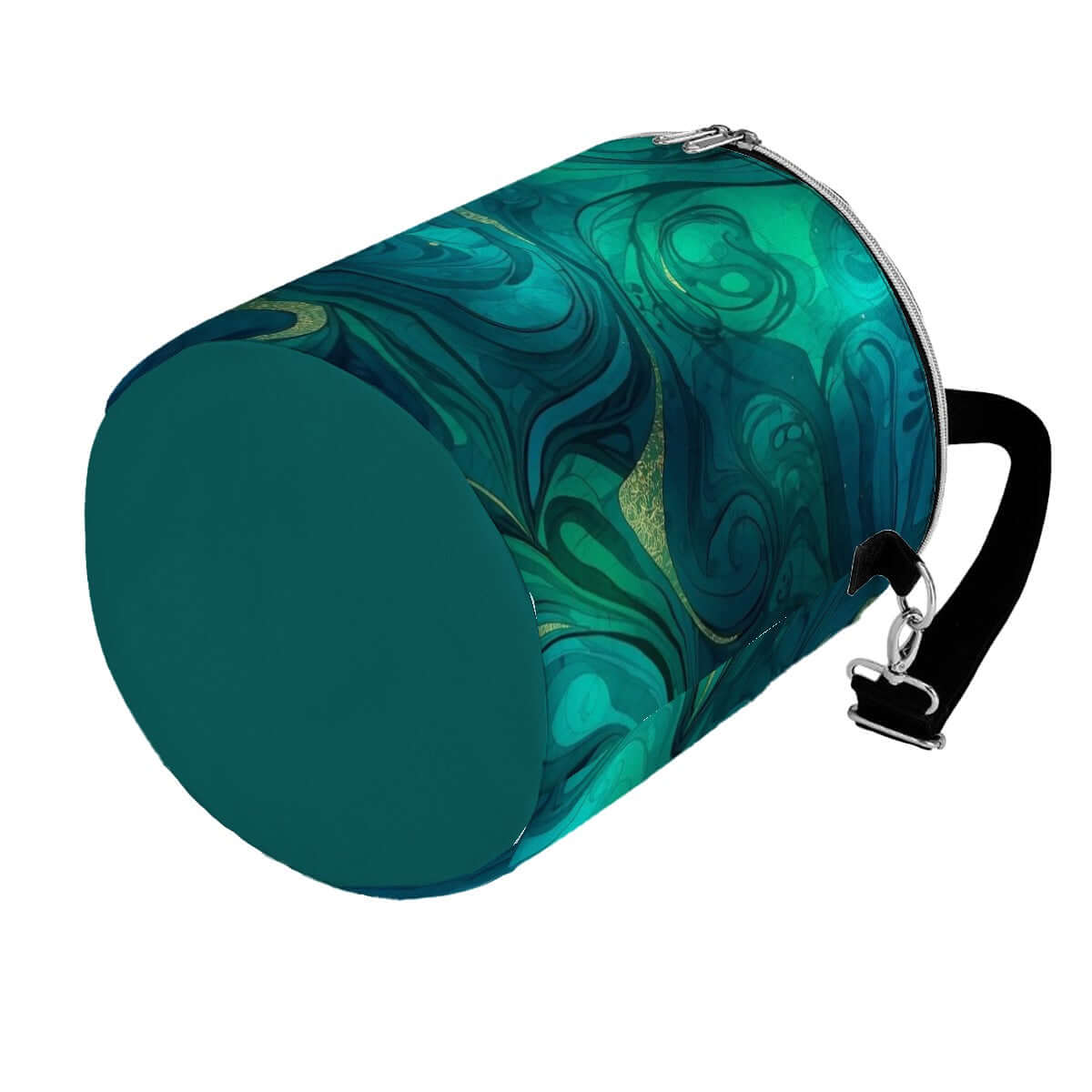 Camping-Kühltasche tragbar isoliert wasserdicht in blau-grünem Design mit verstellbarem Tragegurt, ideal für Outdoor-Aktivitäten.