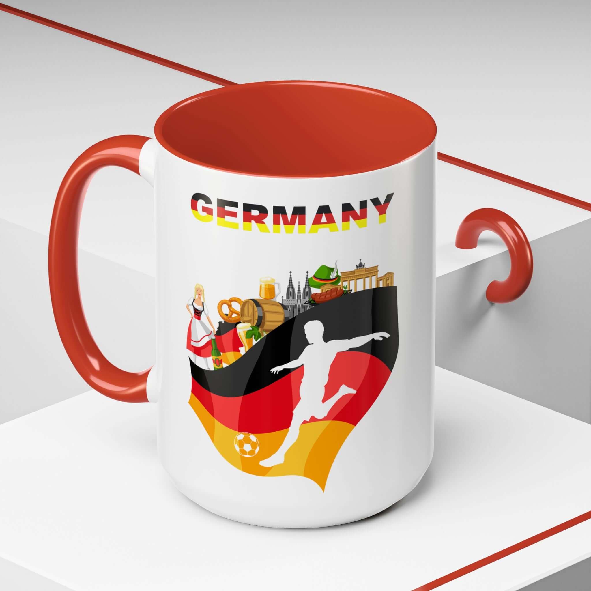 Details für Kaffeetasse mit deutscher Fußballflagge 