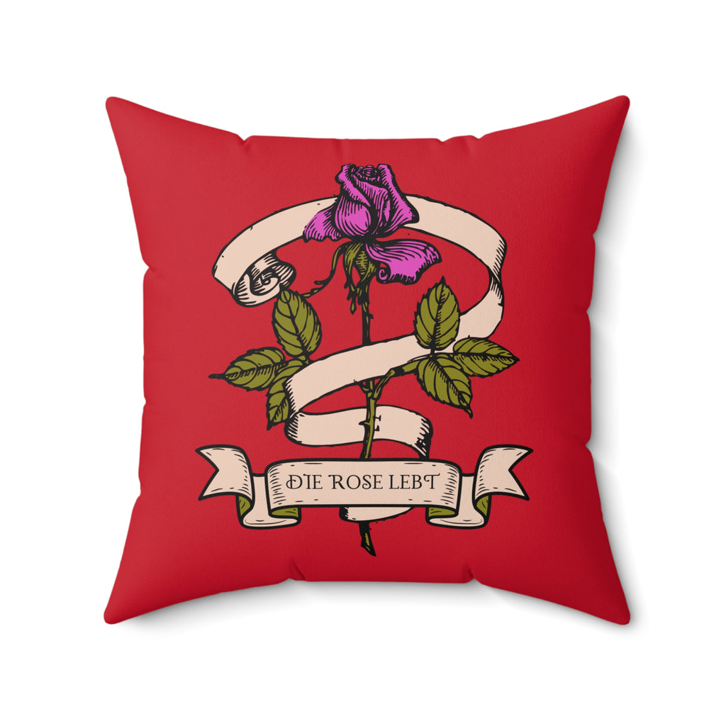 Vintage-inspiriertes Blumenkissen Wohndekor, gemütliches Wohnzimmer rot