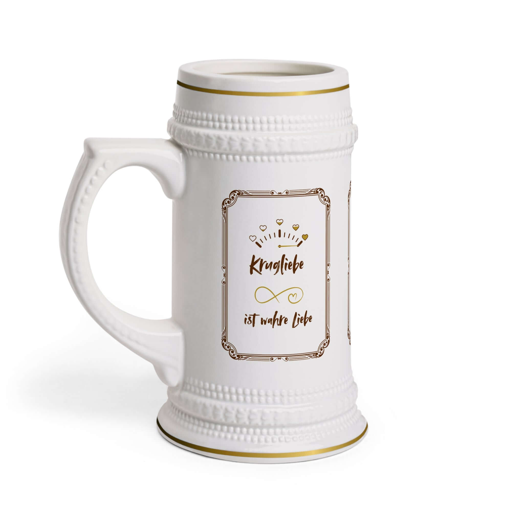 Beer Stein Krug Krug Liebe ist wahre Liebe 650 ml ceramic with gold rim