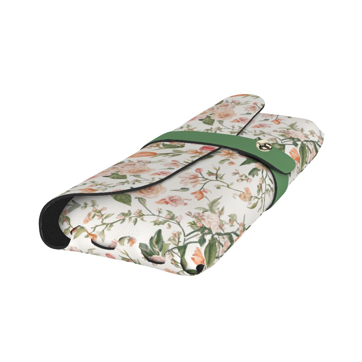 Brillenetui aus PU-Leder mit Blumenmuster, Mikrofaser-PU-Leder, 6,7"x3,5" Größe, elegantes Design für Kratzschutz und Sauberkeit