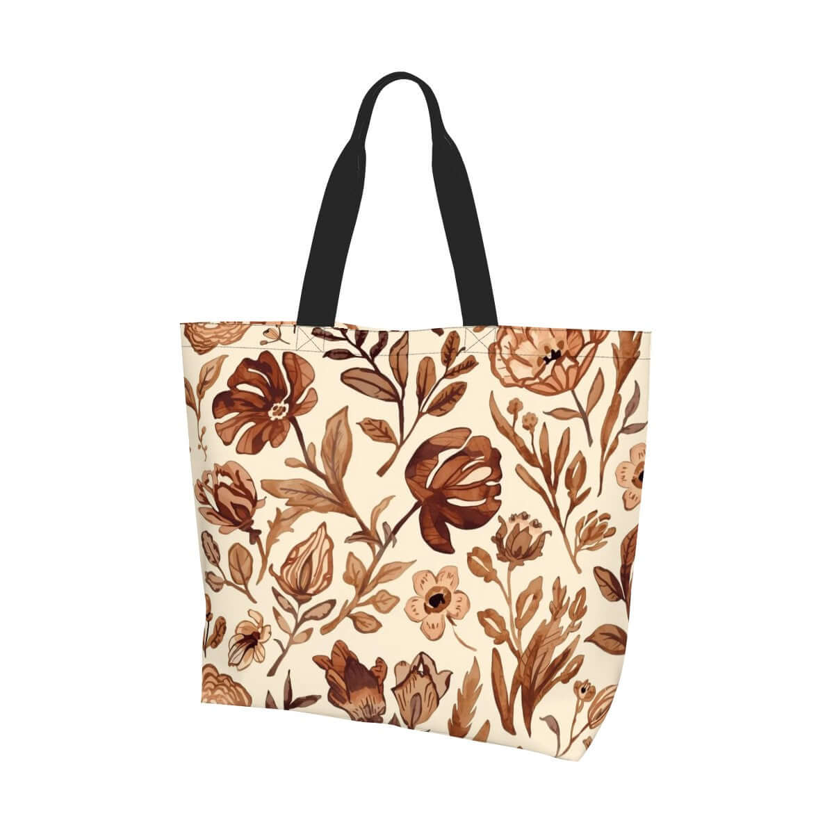 Große Schultertasche für Damen mit floralem Muster, 100% Polyester, langlebig und wasserabweisend, 19,7"x15,7"x5,9"