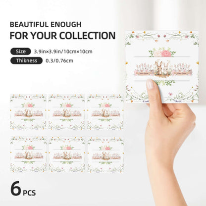 Quadratische Keramikuntersetzer, 6 Stück, 4x4 Inch, UV-Druck, handgehaltenes Einzelstück, florales Design, umweltfreundliches Material, exzellente Wasseraufnahme