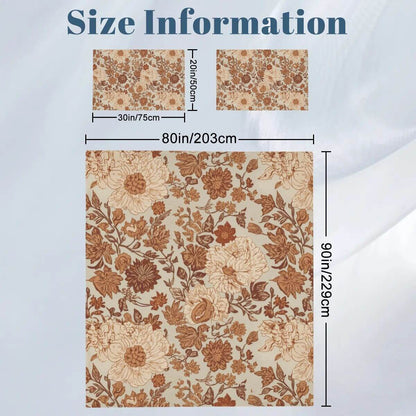 Komplettes Bettwäscheset Größe 80x90 Bettbezug und 30x20 Kissenbezüge mit floralem Muster, 90GSM Polyester Materialbeschreibung