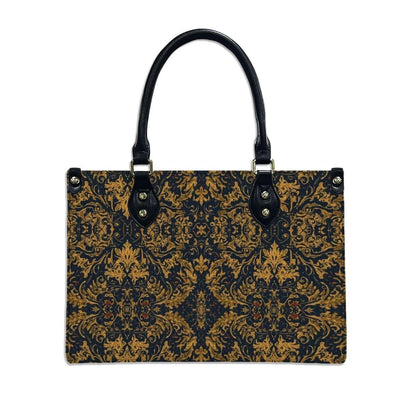 PU Tote Bag for Women with decorative pattern, black interior, handles, and zipper, featuring UV printing. Details für PU-Tragetasche für Damen ansehen.