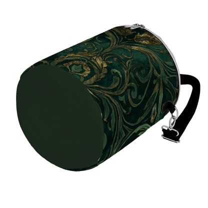 Camping‑Kühltasche - Tragbar, isoliert, wasserdicht, mit grünem dekorativem Design, Polyester, 11,8"x10" Größe.