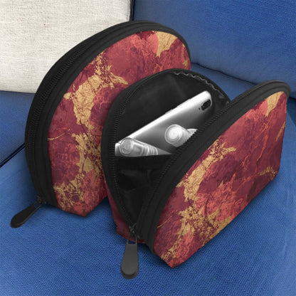 Aufbewahrungsbeutel-Set (2 Stück) aus Polyester mit einseitigem Design und Reißverschluss, große und kleine Größe, Sublimationstechnik.