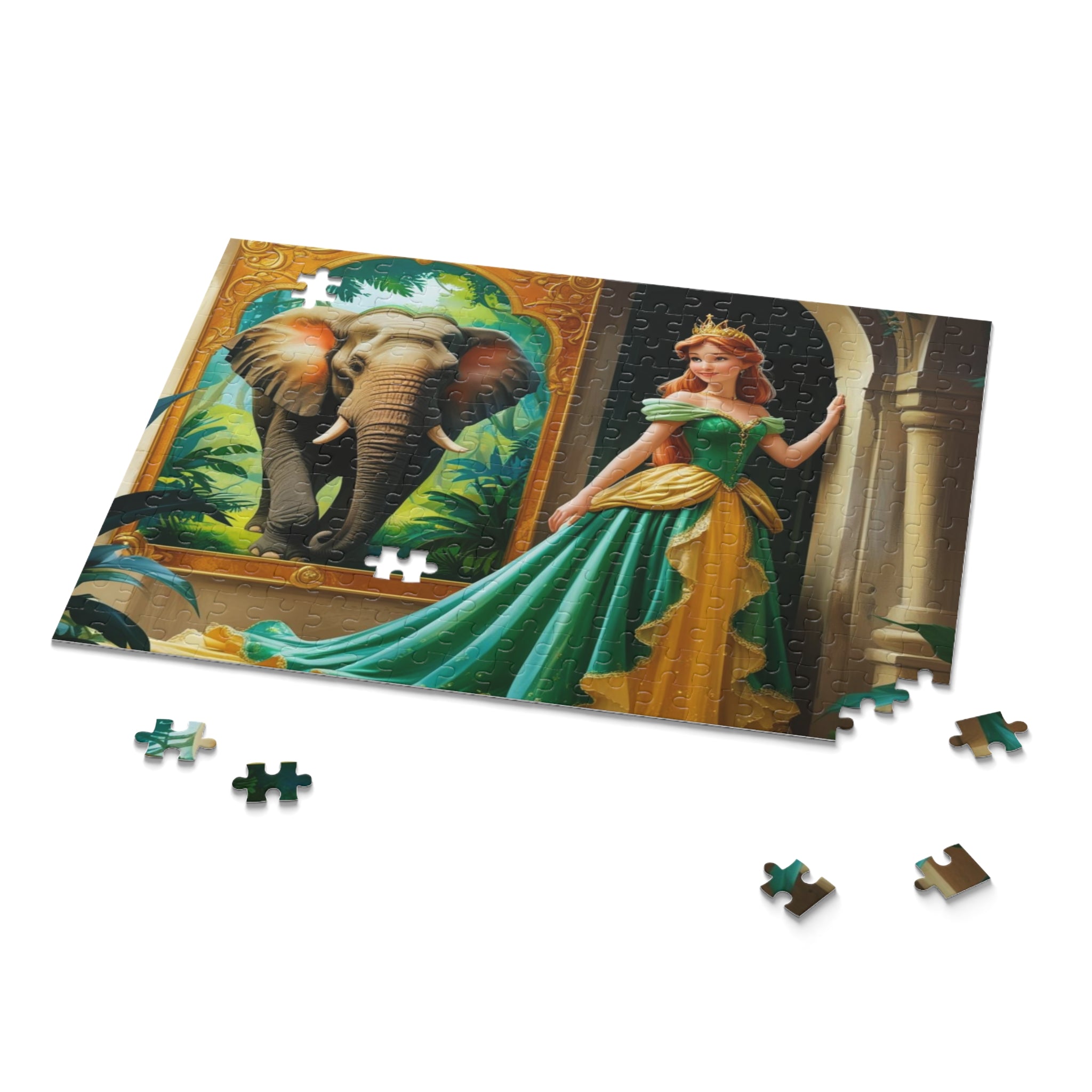 Puzzle Märchenprinzessin &amp; Elefant 252-teiliges