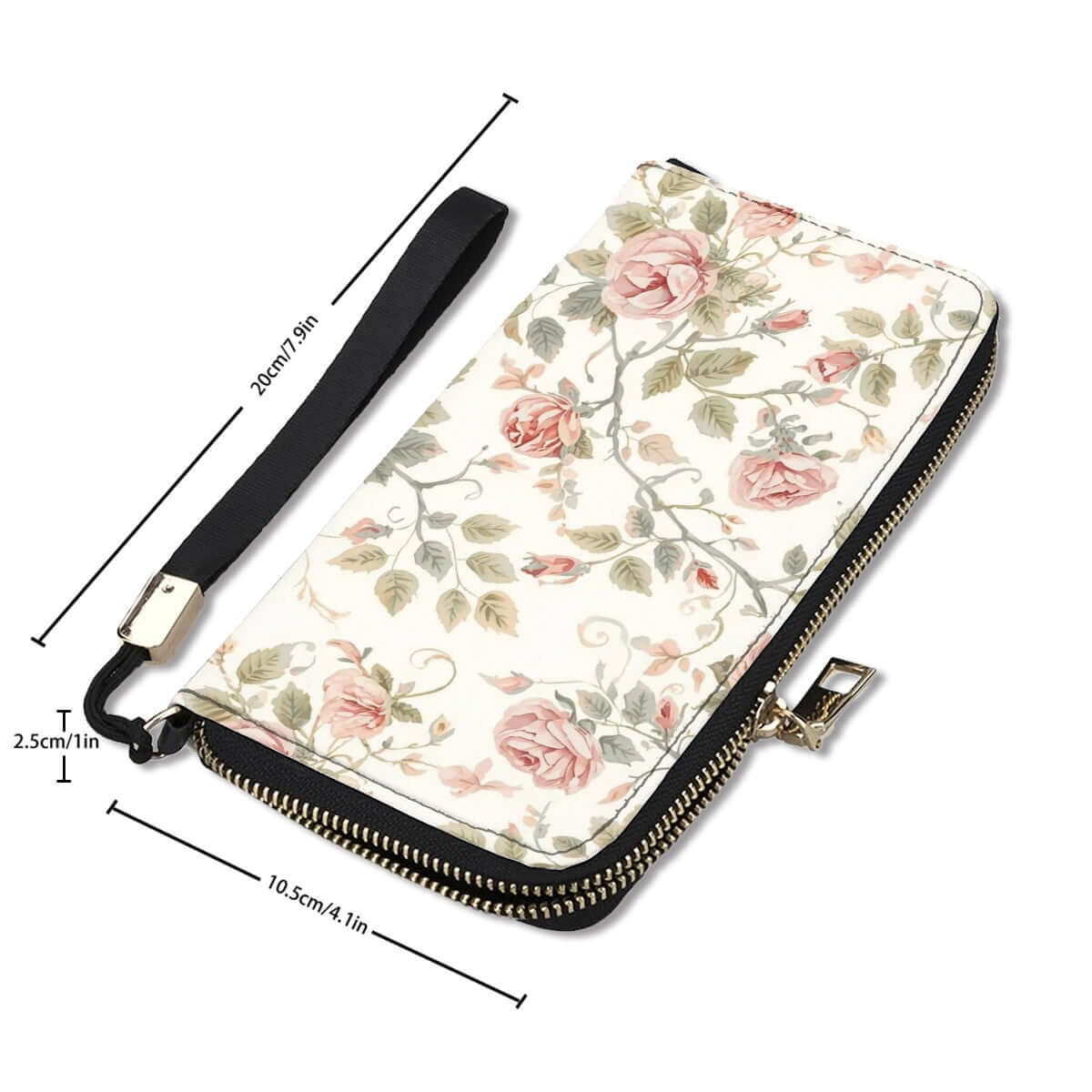 Clutch-Geldbörse für Damen - Stilvolle PU-Wallets mit floralem Design, UV-Druck, 4,1"x7,9", große Kapazität und Kartenschlitze