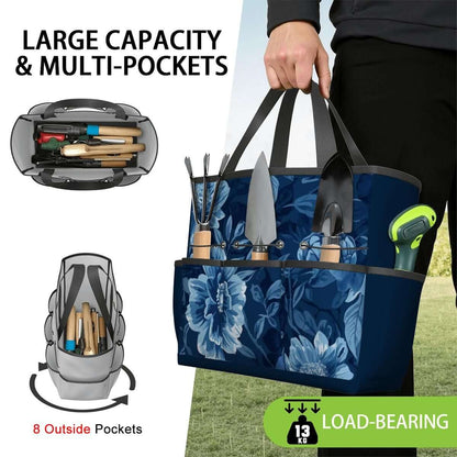 Gartengerätetasche aus Oxford-Stoff mit mehreren Taschen für große Kapazität und Sublimationsdruck, leicht und wasserdicht.