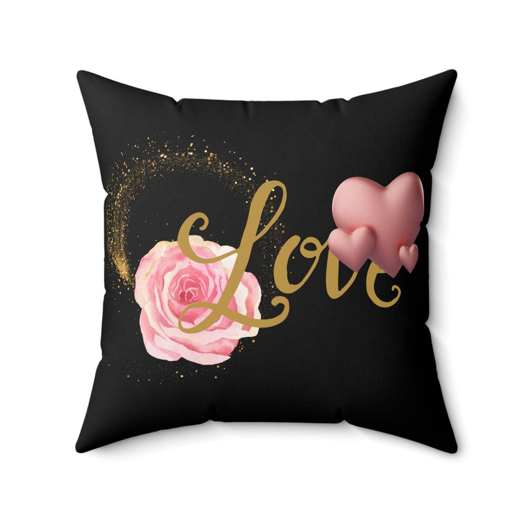 Love Rose Dekokissen, Valentinstagsgeschenk mit drei Herzen