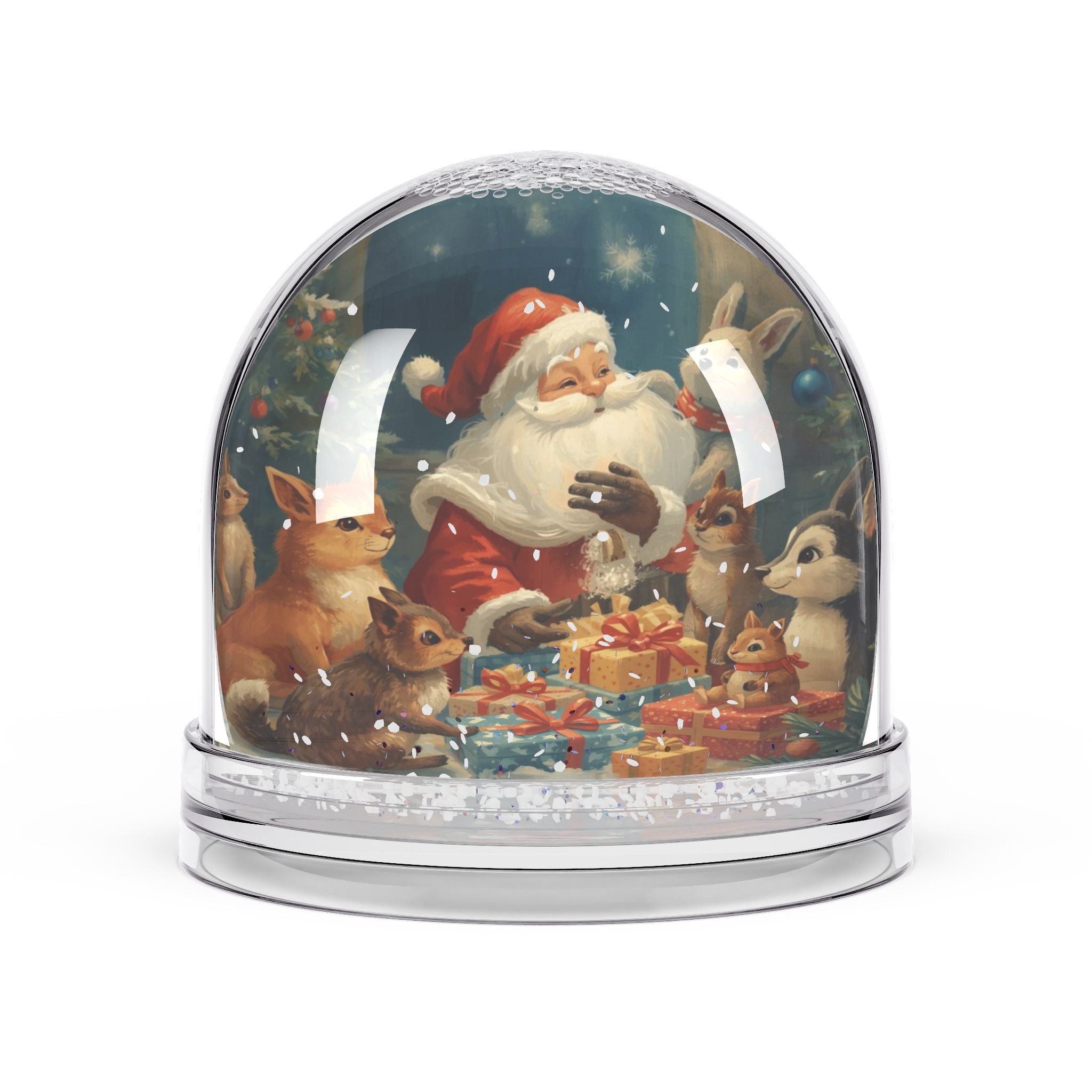 Vintage Weihnachts-Schneekugel, Weihnachtsdekoration