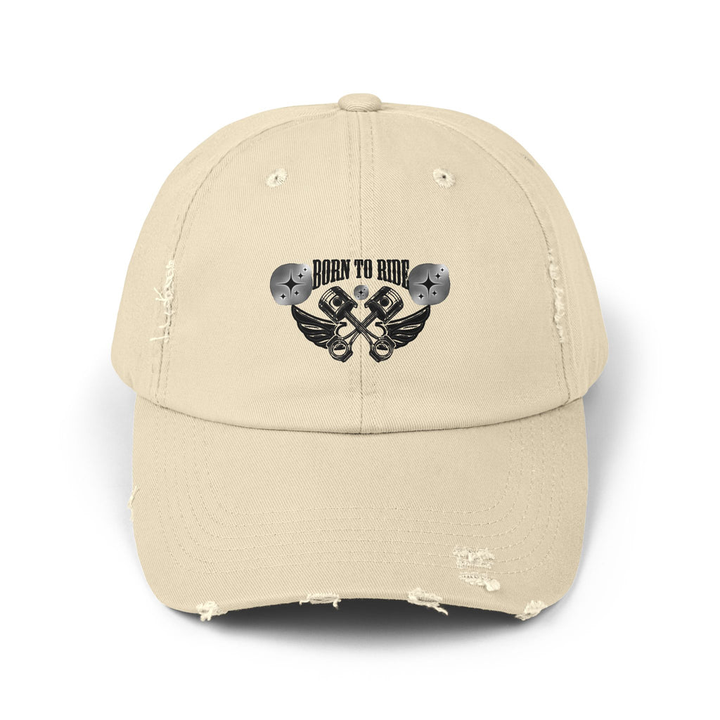 Unisex Distressed Cap beige