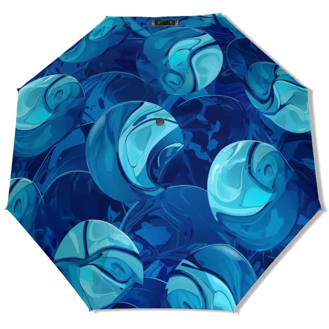 UV-Schutz-Regenschirm mit blauem einseitigem Druck, windfestem Design und Vinylbeschichtung, Details für UV-Schutz-Regenschirm ansehen.