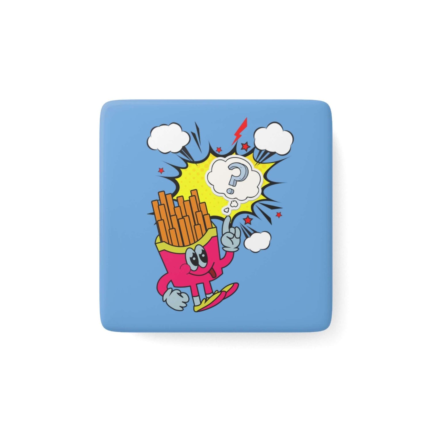  Details für Porzellan Magnet mit Pommes-Motiv – Lustige 